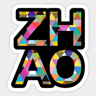 Zhao, name, typography Sticker